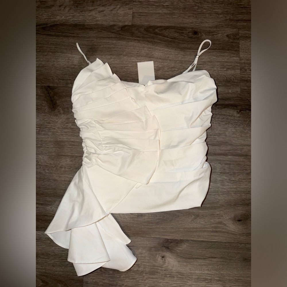 ❤️‍🔥Firm Price❤️‍🔥Mistress Rocks White Ruffle Top - Picture 8 of 13